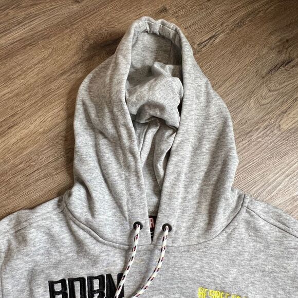 NWOT Born Fly Heather Autobahn Hoodie Pullover Mens Size Small Gray - Picture 5 of 9